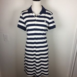polo dress striped blue